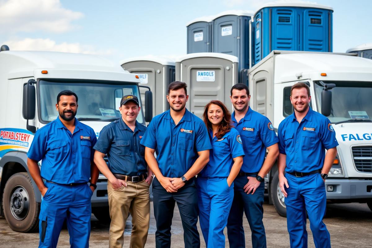 Courtnevaro Co. portable sanitation team